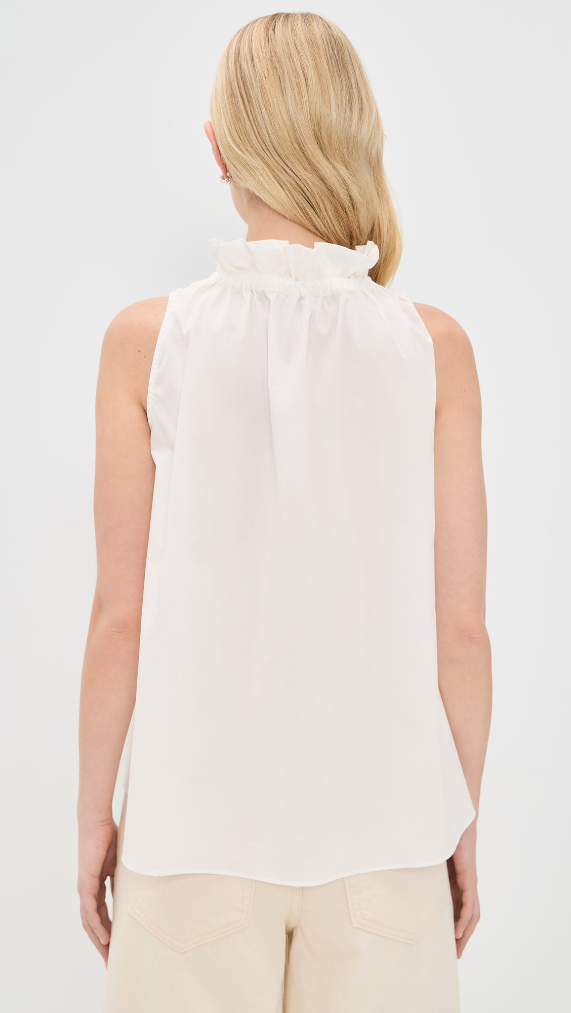 Addy Sleeveless Tie Blouse