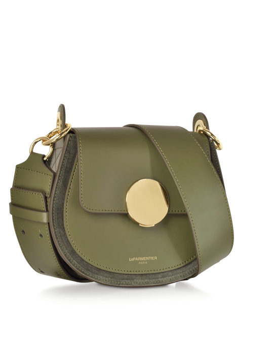Military Green Yucca Suede Bag