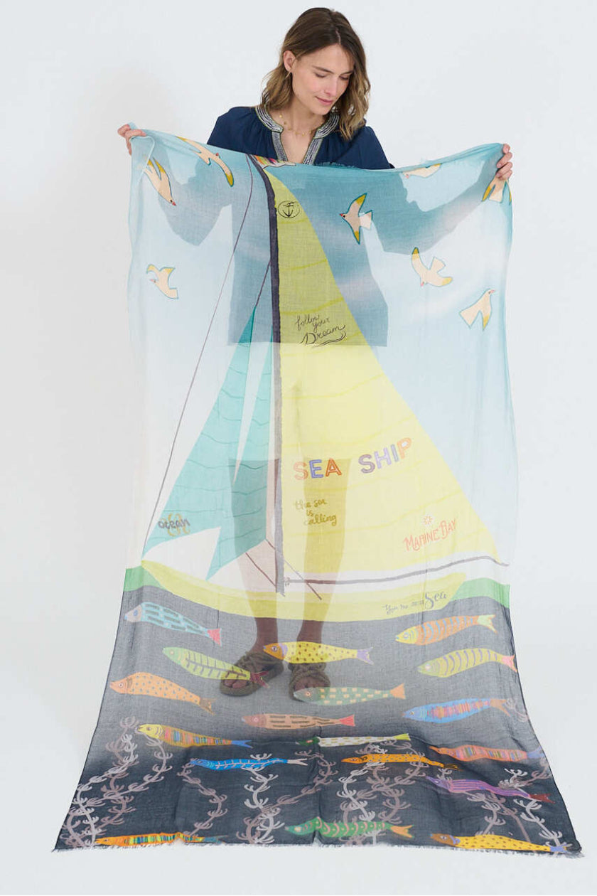 Gertrud Marine Scarf