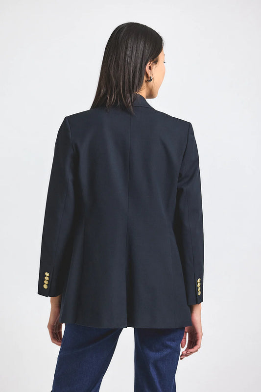 Walter Double Breasted Jacket Midnight
