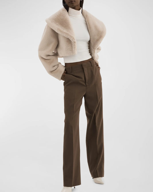 Danika Cropped Faux Fur Jacket