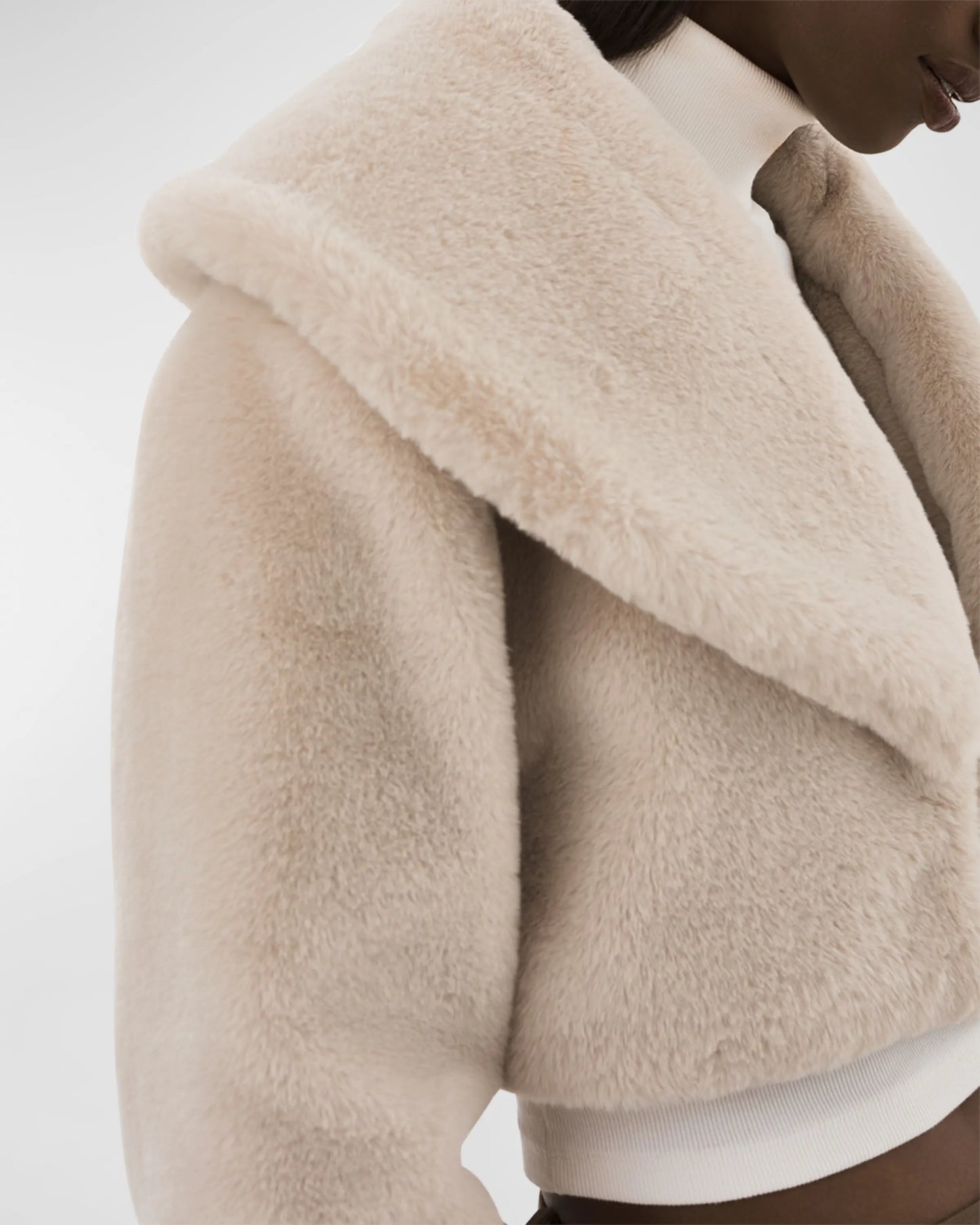 Danika Cropped Faux Fur Jacket