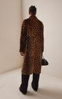 Leopard Print Davelle Shearling Coat