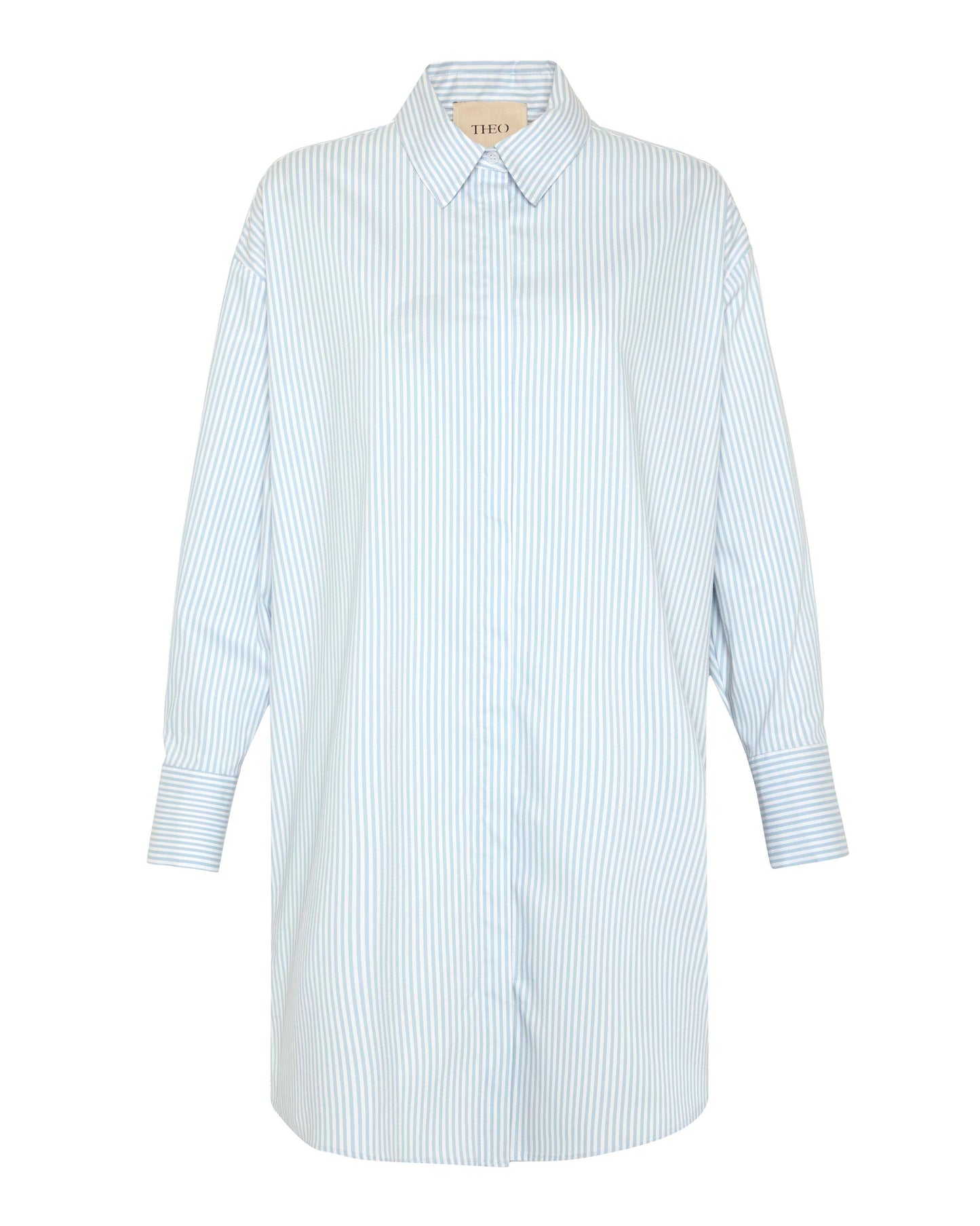 Echo Iris Print Back Shirtdress - Etherlight Bloom