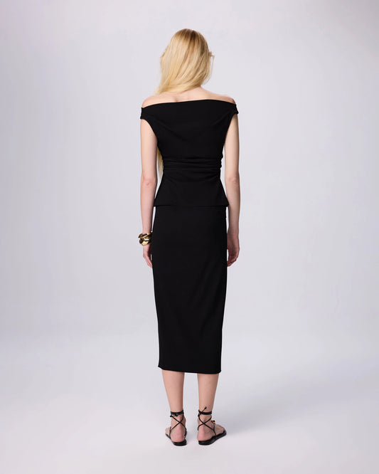 THETIS TECHNO PENCIL SKIRT
