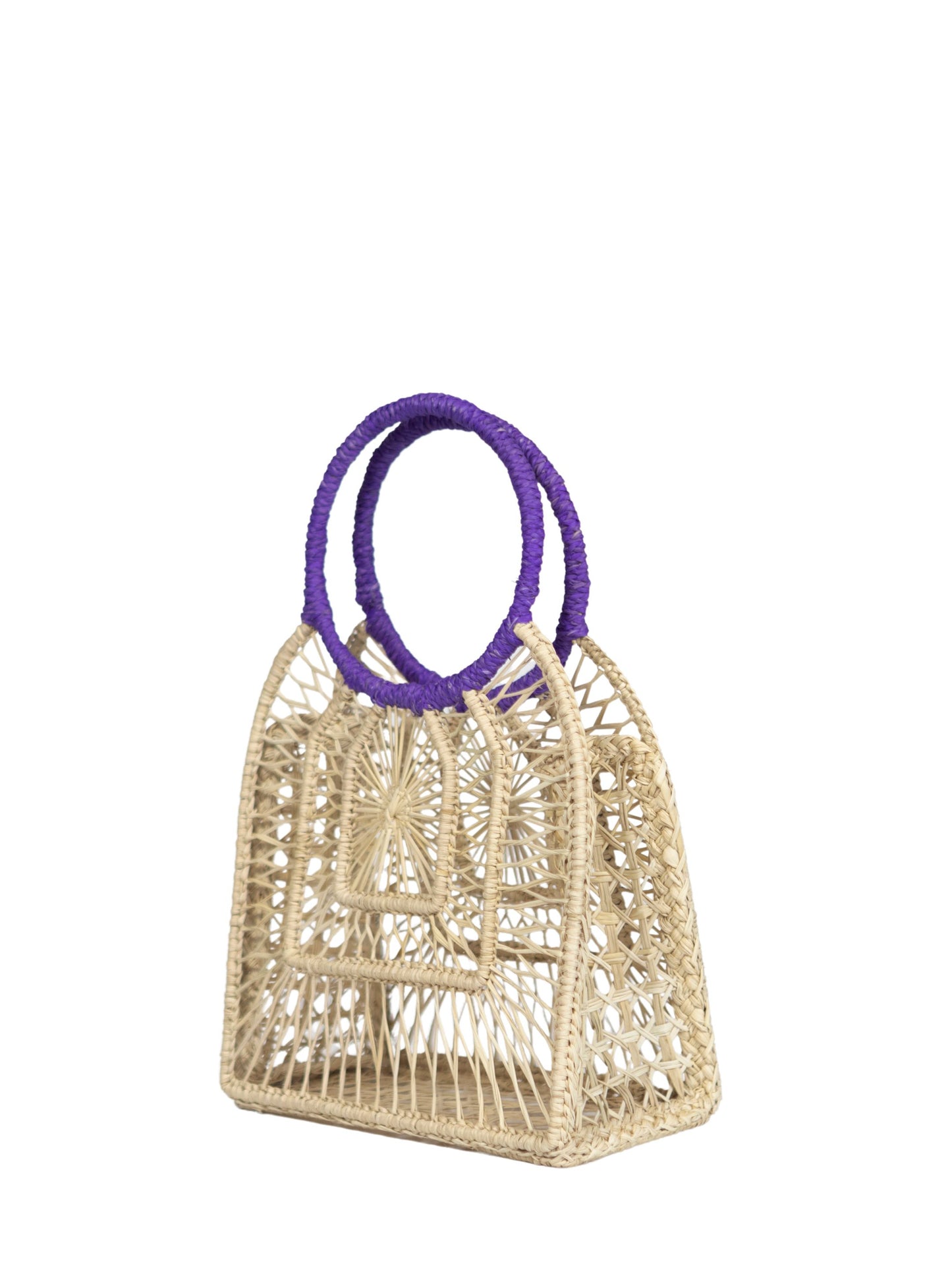 Olivia Mini Ring Handle Straw Bag