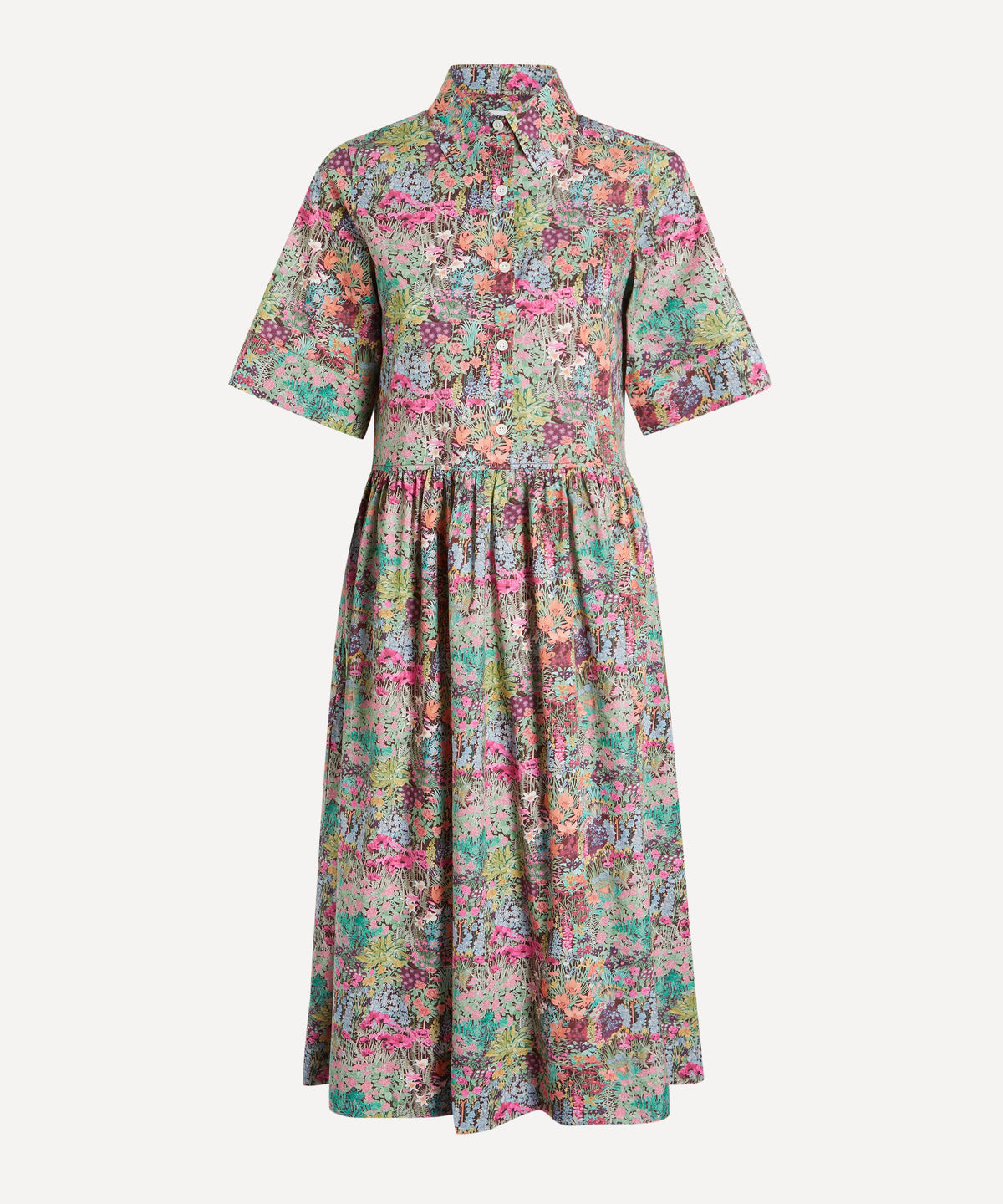 Dark Pink Anna's Haven Gallery Shirt Dress