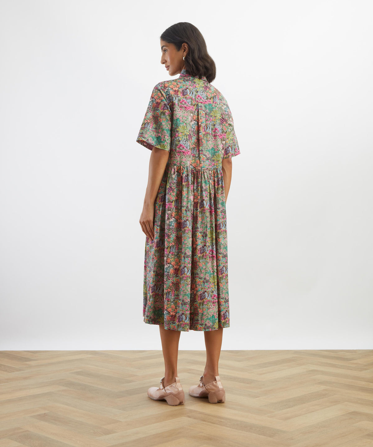 Dark Pink Anna's Haven Gallery Shirt Dress