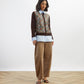 Brown Rachel Meadow Silk Panel Cardigan