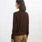 Brown Rachel Meadow Silk Panel Cardigan