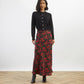 Black Carline Rose Jacquard Slip Skirt