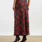 Black Carline Rose Jacquard Slip Skirt