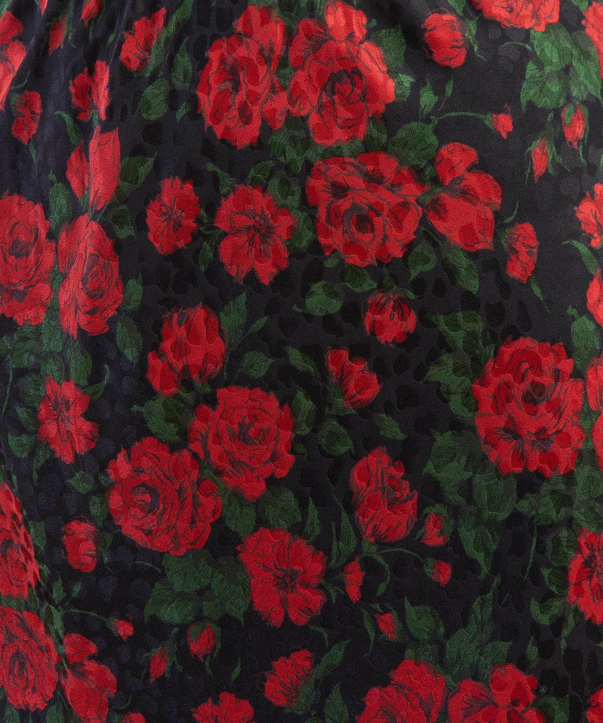 Black Carline Rose Jacquard Slip Skirt