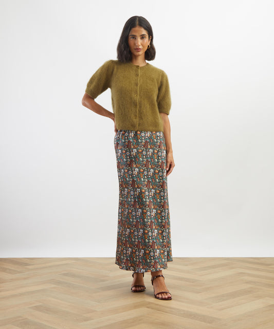 Brown Rachel Meadow Slip Skirt