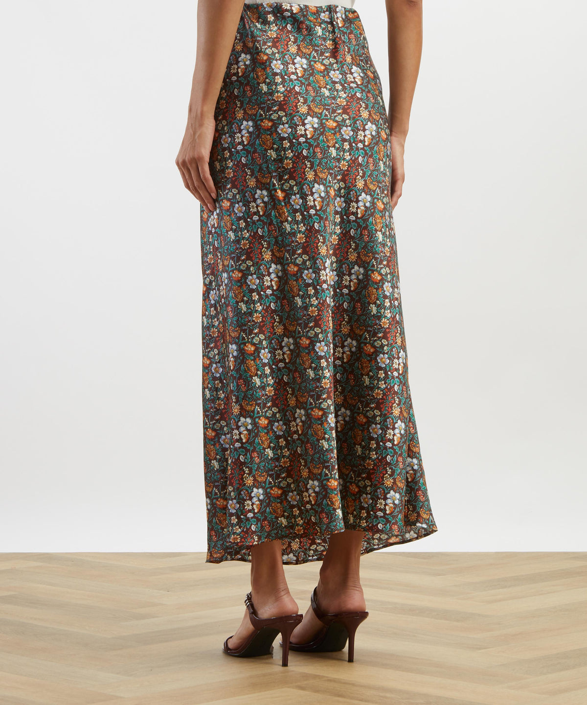 Brown Rachel Meadow Slip Skirt