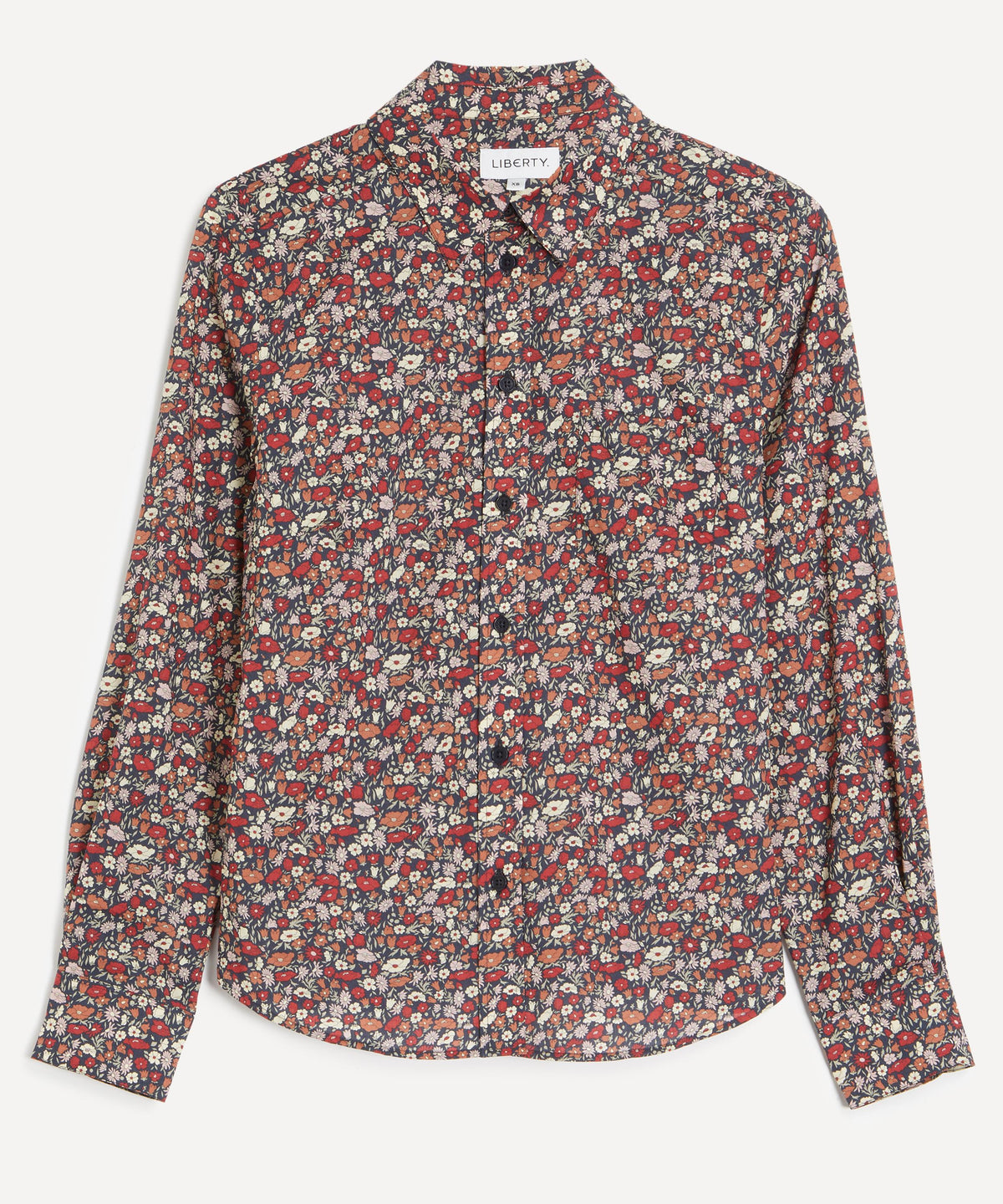 Burnt Red Petal and Daisy Fitted Shirt