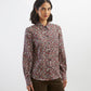 Burnt Red Petal and Daisy Fitted Shirt
