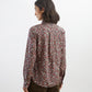 Burnt Red Petal and Daisy Fitted Shirt