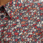 Burnt Red Petal and Daisy Fitted Shirt