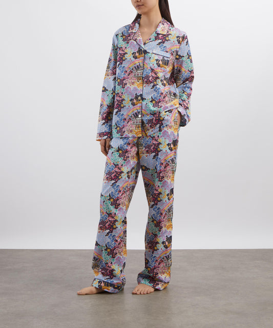 Navy Tudor Dream Long Relaxed PJ Set
