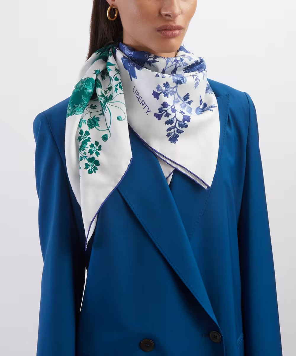Blue Unas Blooms Scarf