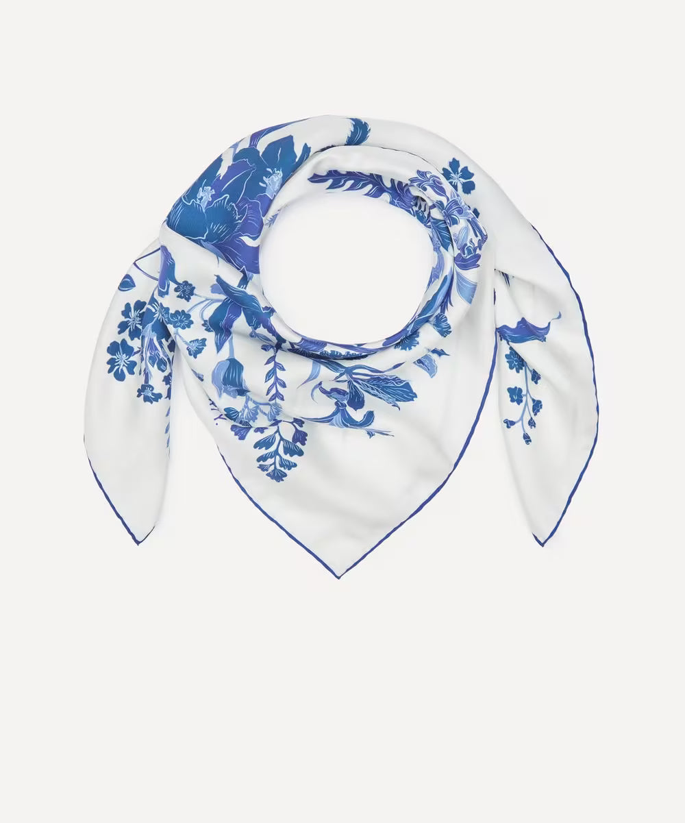 Blue Unas Blooms Scarf