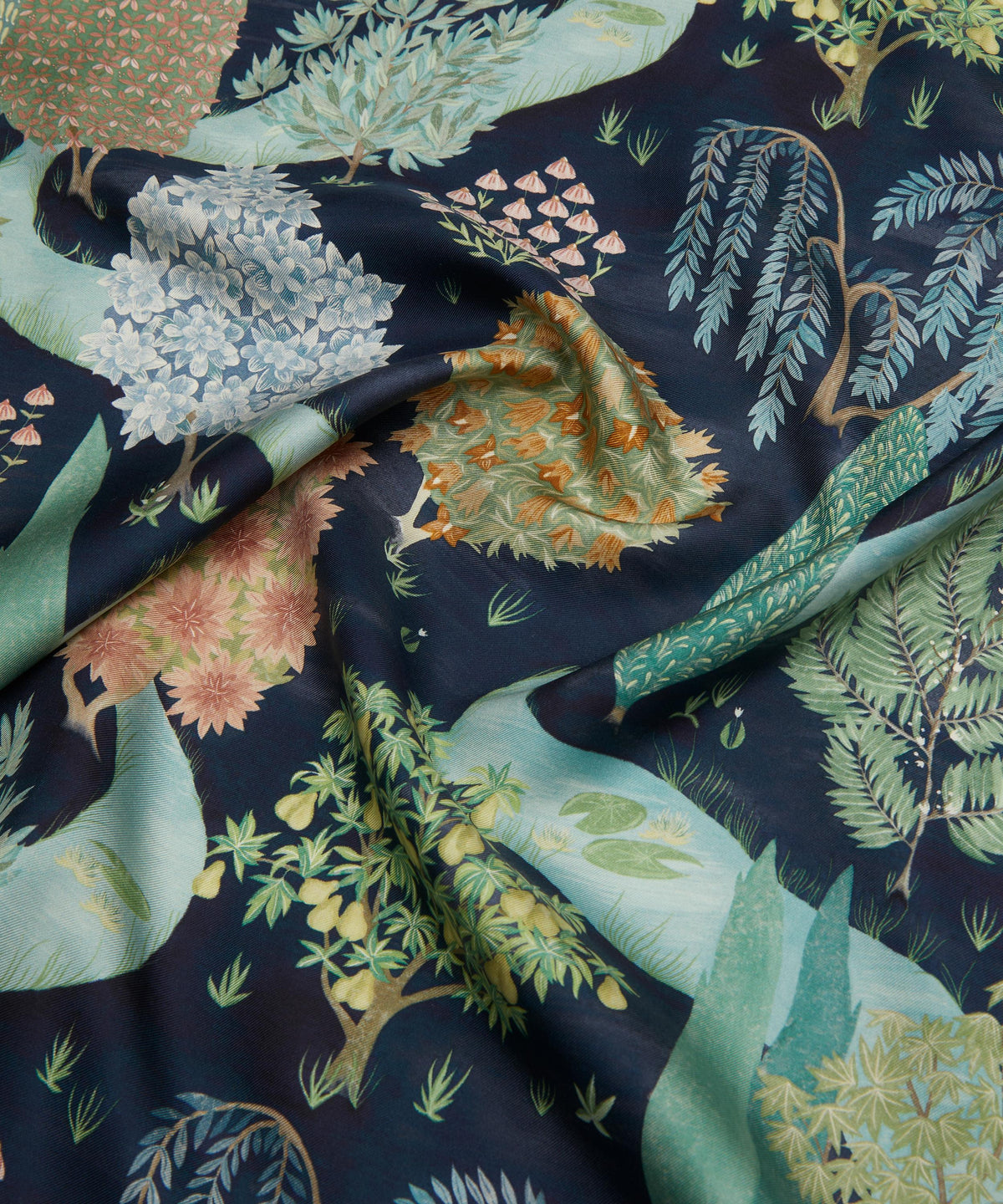 Navy Persian Gardens Scarf
