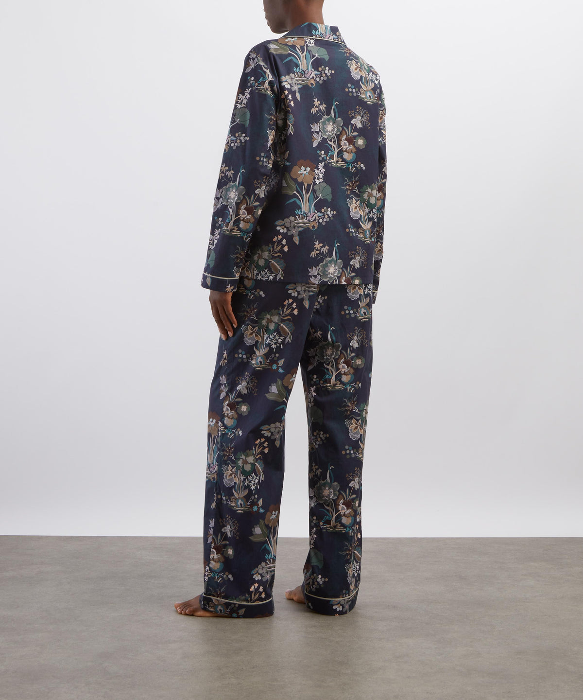 Navy Kanazawa Lake Long Relaxed PJ Set