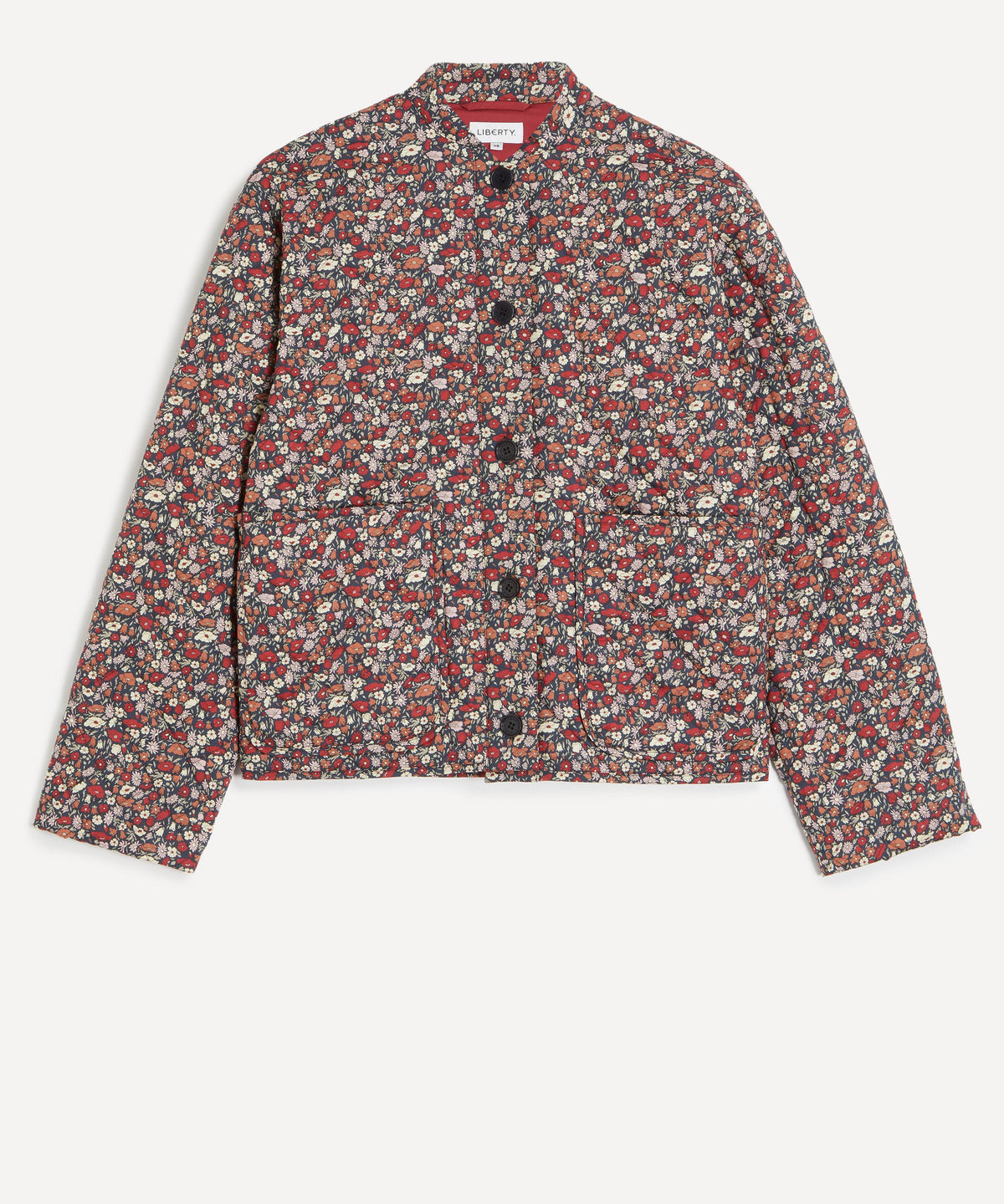 Burnt Red Petal and Daisy Quilted Jacket