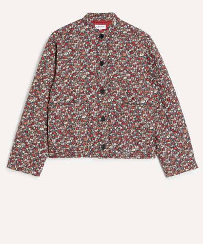 Burnt Red Petal and Daisy Quilted Jacket