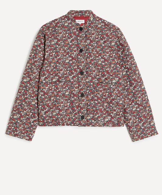 Burnt Red Petal and Daisy Quilted Jacket