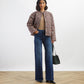 Burnt Red Petal and Daisy Quilted Jacket