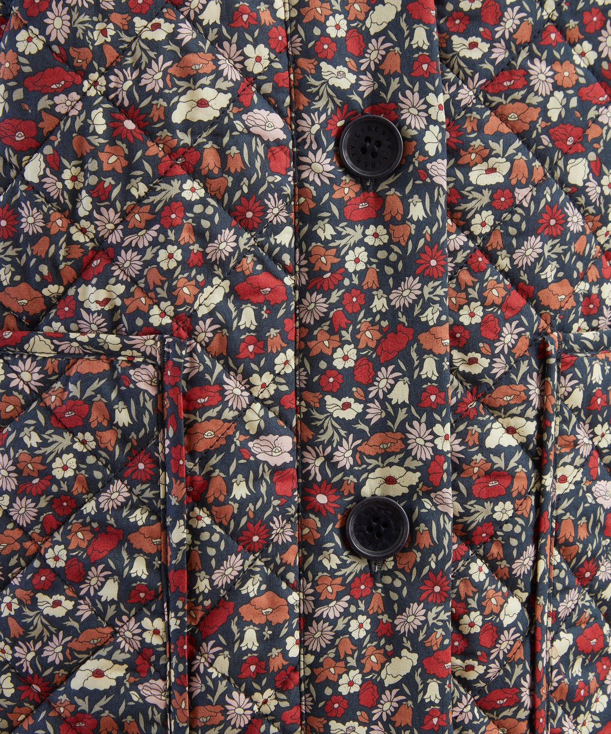 Burnt Red Petal and Daisy Quilted Jacket