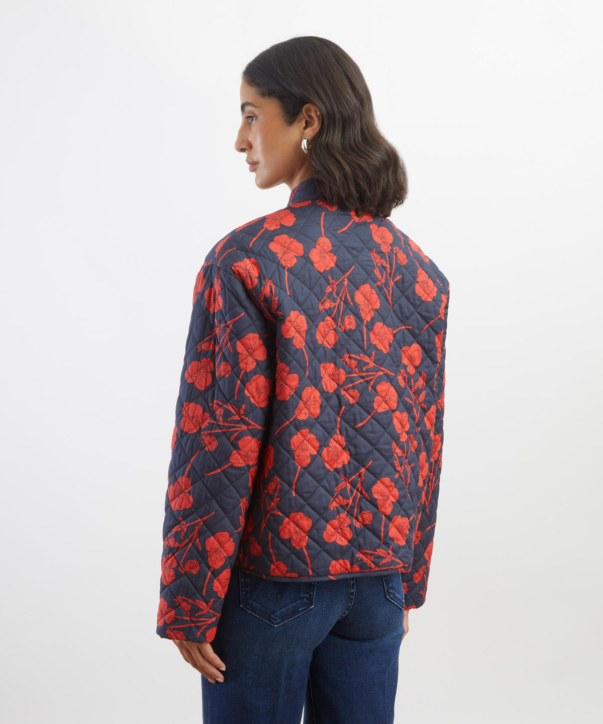 Navy Radiant Ros Quilted Jacket