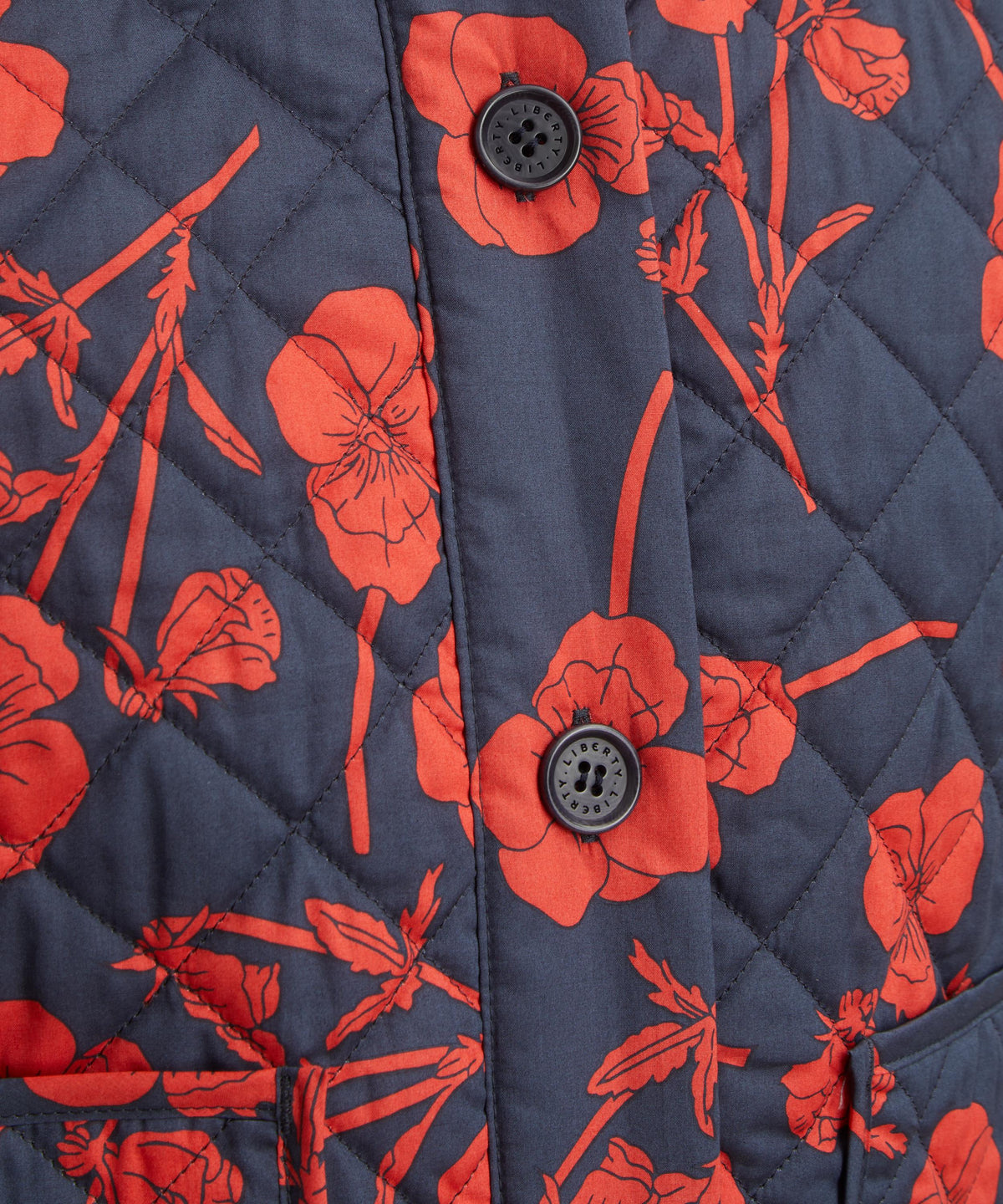 Navy Radiant Ros Quilted Jacket
