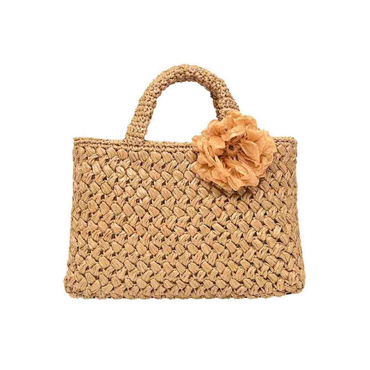 GOLD POSITANO RAFFIA TOTE