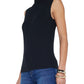 Ceci Black Sleeveless Turtleneck