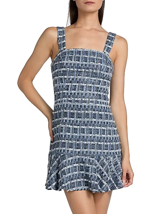 Kaidra Squareneck Drop-Waist Minidress