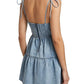 Shanti Denim Tiered Minidress