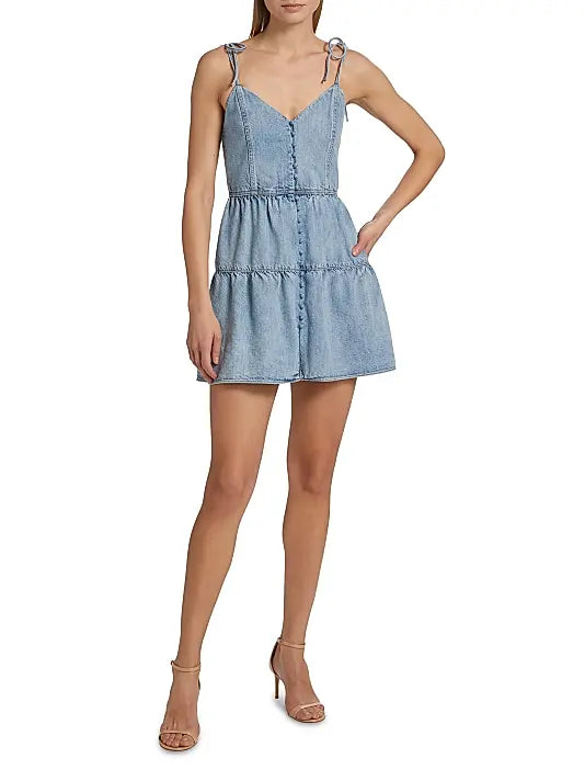 Shanti Denim Tiered Minidress