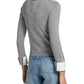 Grey Porla Double Collar Sweater