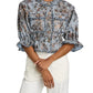 Jaxie Foil-Print Tweed Crop Jacket