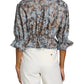Jaxie Foil-Print Tweed Crop Jacket