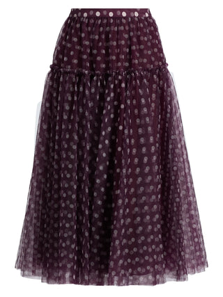 Selly Camille Polka Dot Midi-Skirt