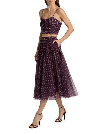 Selly Camille Polka Dot Midi-Skirt
