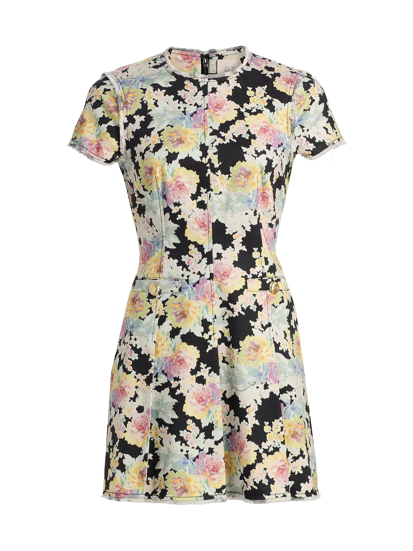 Ikat Bouquet Nova Floral Denim Minidress