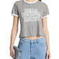 STUDDED HELLO BONJOUR HOWDY SHRUNKEN TEE