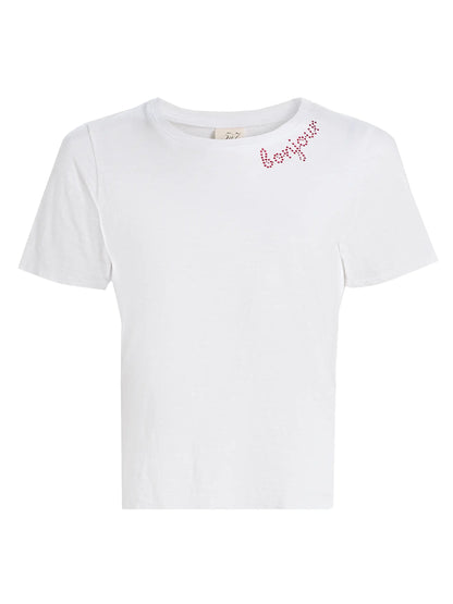 RHINESTONE BONJOUR SHRUNKEN TEE
