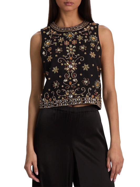Amal Embellished Boxy Tank