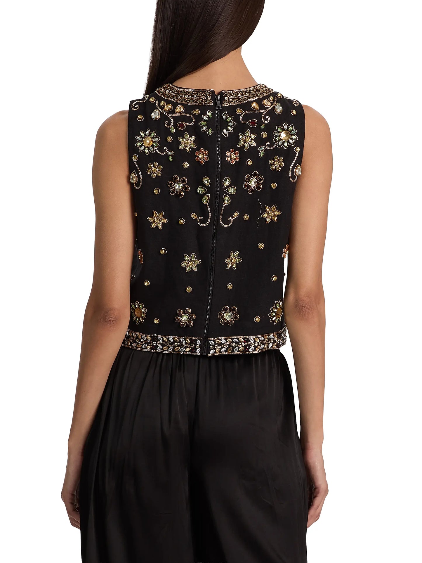 Amal Embellished Boxy Tank